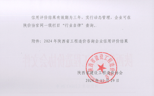 關于發(fā)布2024年陜西省工程造價咨詢企業(yè)信用評價結果的通知_頁面_2.png 關于發(fā)布2024年陜西省工程造價咨詢企業(yè)信用評價結果的通知_頁面_2.png